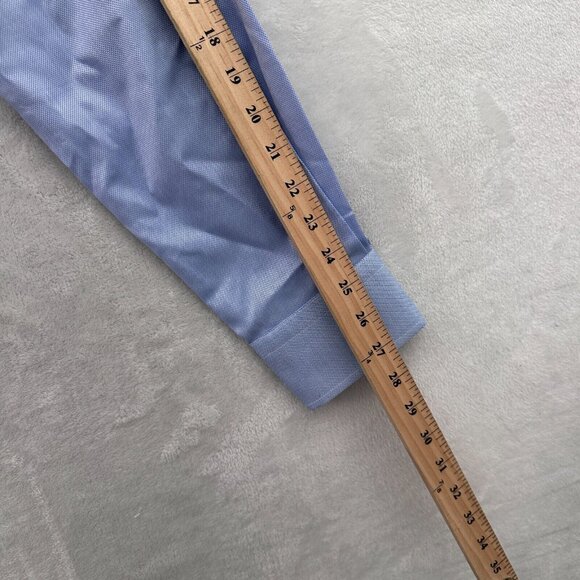 Eton Dress Shirt Mens 44 17.5 Blue Contemporary Business Casual Button Up - Picture 6 of 8